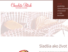 Tablet Screenshot of chocolatepatrik.com